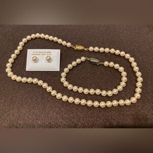 Vintage Mallorca Pearl Jewelry Set